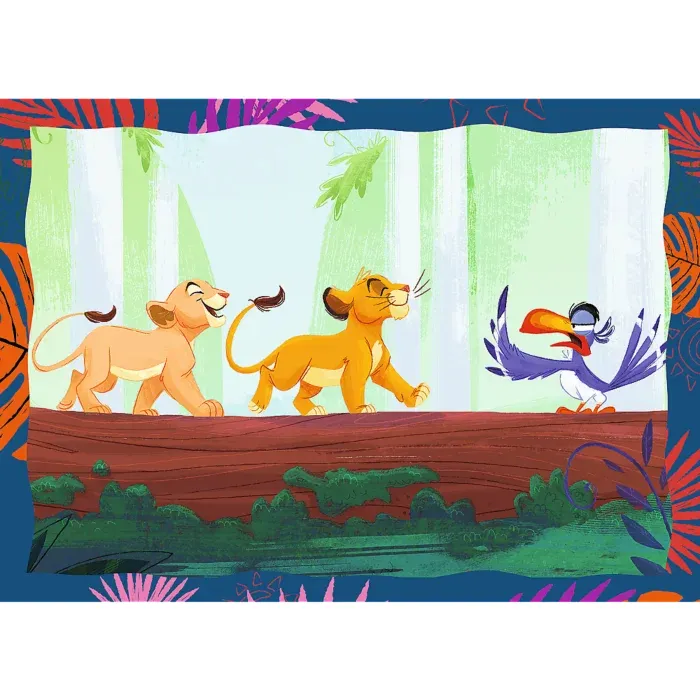 4 Puzzles - Le Courageux Roi Lion
