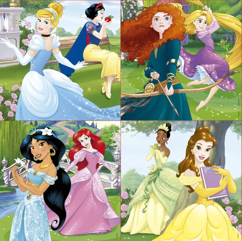 4 Puzzles - Disney Princesses