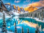 Lac de Morraine en Hiver