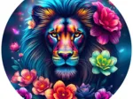 Puzzle Rond - Rainbow Lion
