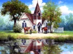 Reflet d'une Eglise en Campagne