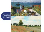 2 Puzzles - L'Art de Monet : Terrasse à Sainte-Adresse, 1867 - Coquelicot, 1873