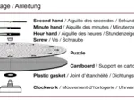 Puzzle Horloge - Je t'Aime, un Peu, Beaucoup, Passionément... (Pile non fournie)