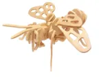 Puzzle 3D en Bois - Abeille et Papillon