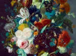 Jan Van Huysum - Still Life with Flowers and Fruit, 1715