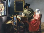 Johannes Vermeer - The Glass of Wine, 1661