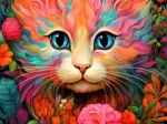 Chaton et Fleurs