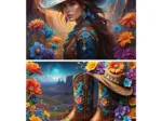 2 Puzzles - Cowgirl and Boots - Far West Collection