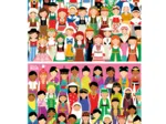 2 Puzzles - Filles d'Europe et Filles d'Asie