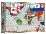 Pièces XXL - GeoPuzzles - Drapeaux du Monde