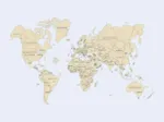 Puzzle en Bois - Carte du Monde XL