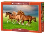 Chevaux en Ruée Vers le Printemps