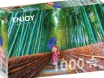 Asian Woman in Bamboo Forest