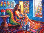Woman with Cat