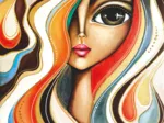 Fille aux cheveux ondulés
