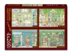 4 Puzzles - Le Chat Colette - Patisserie - Café de France - Bookstore - Fleuriste Camelia