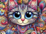 Chat aux Grands Yeux