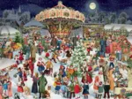 Calendrier de l'Avent Puzzle - Marché de Noël Nostalgique
