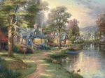 Puzzle en bois - Le Village au Bord du Lac