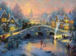 Thomas Kinkade : Village en hiver