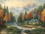 Soirée d'automne au bord du lac