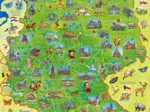 Pièces XXL - Carte de l'Allemagne Colorée
