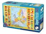 Carte de l'Europe avec les drapeaux