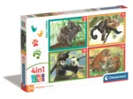 Puzzle 4 En 1 - Maman Bébé Animaux