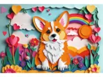 40e Anniversaire de Trefl - Paper Art - Petit Chien
